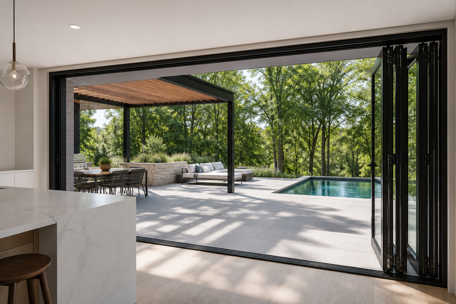 VLX 100 Bifold / Folding Door in Wellington, FL | TruePane Windows & Doors - detail 4
